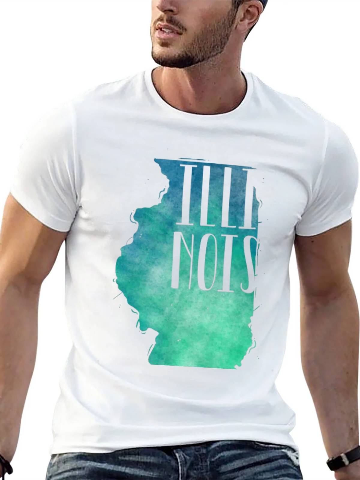 Illinois State Map T-Shirt - Watercolor Design product image 12