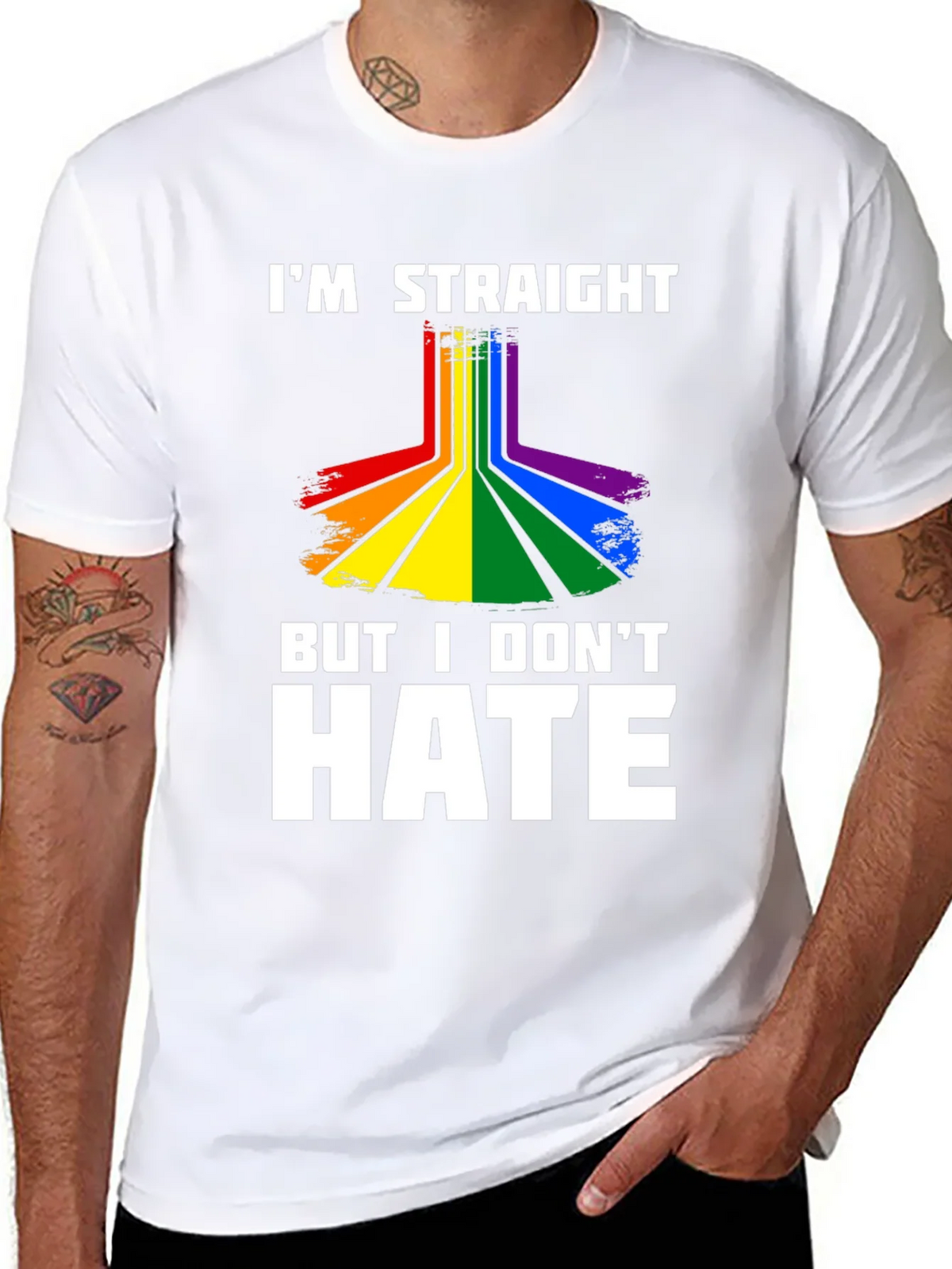 Im Straight But I Dont Hate Graphic Tee product image 7
