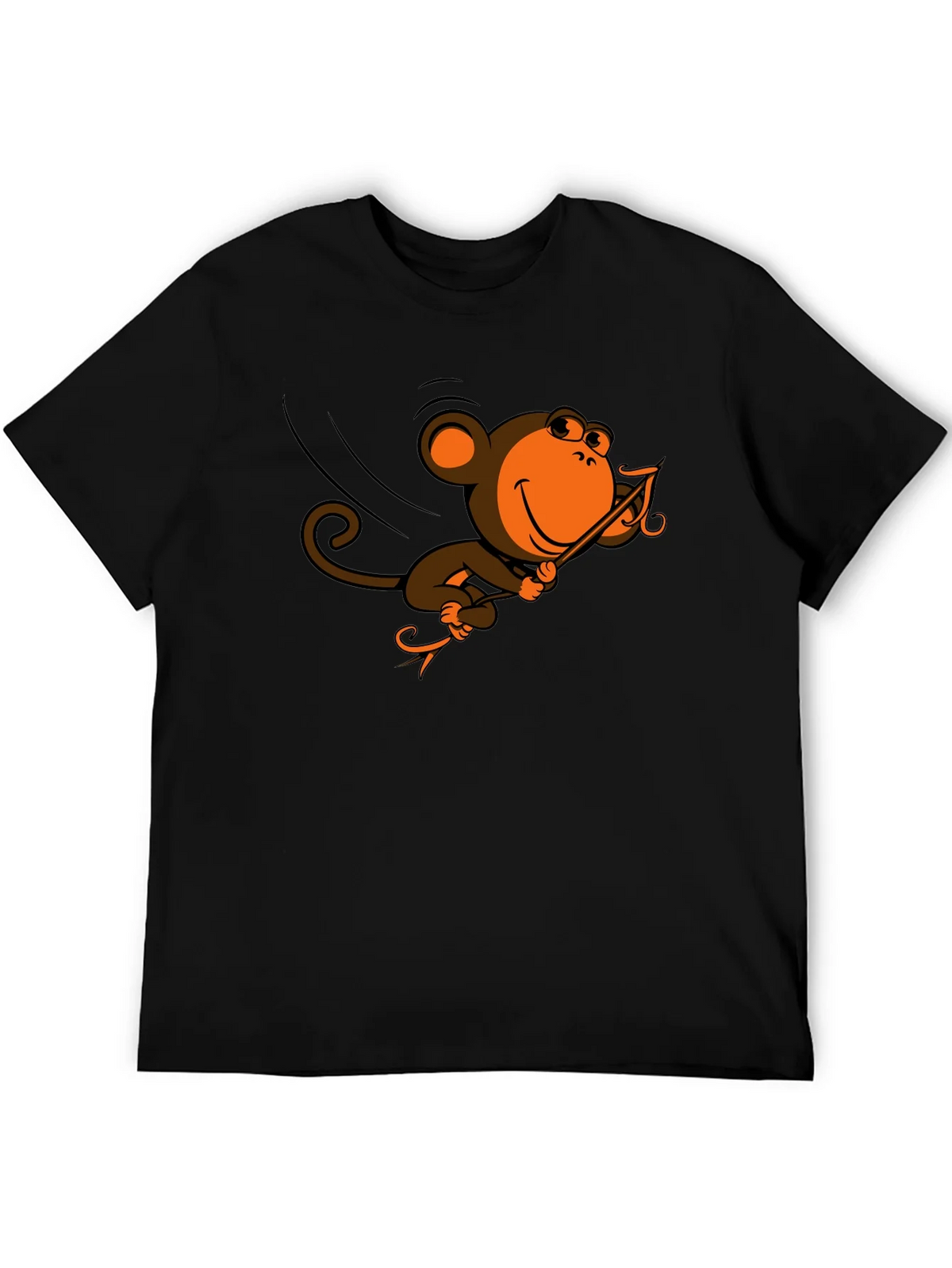 Monkey Swinging T-Shirt - Fun Cartoon Design product image 5