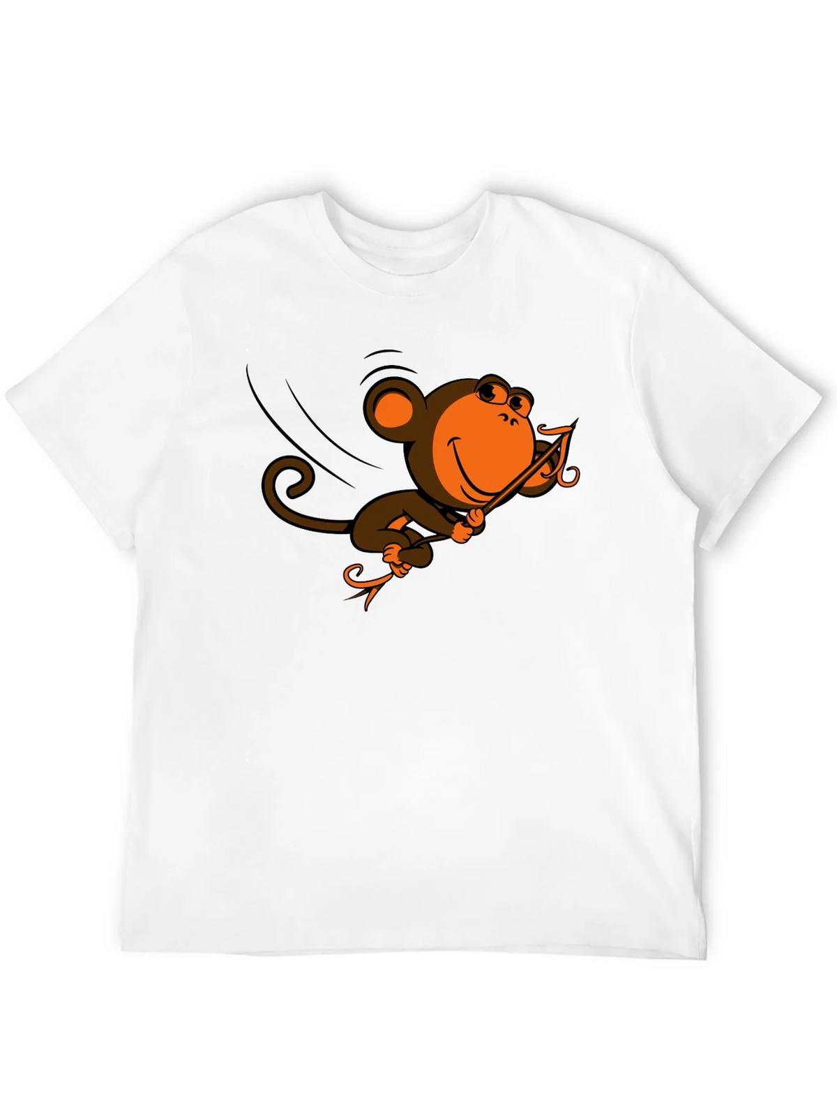 Monkey Swinging T-Shirt - Fun Cartoon Design product image 11