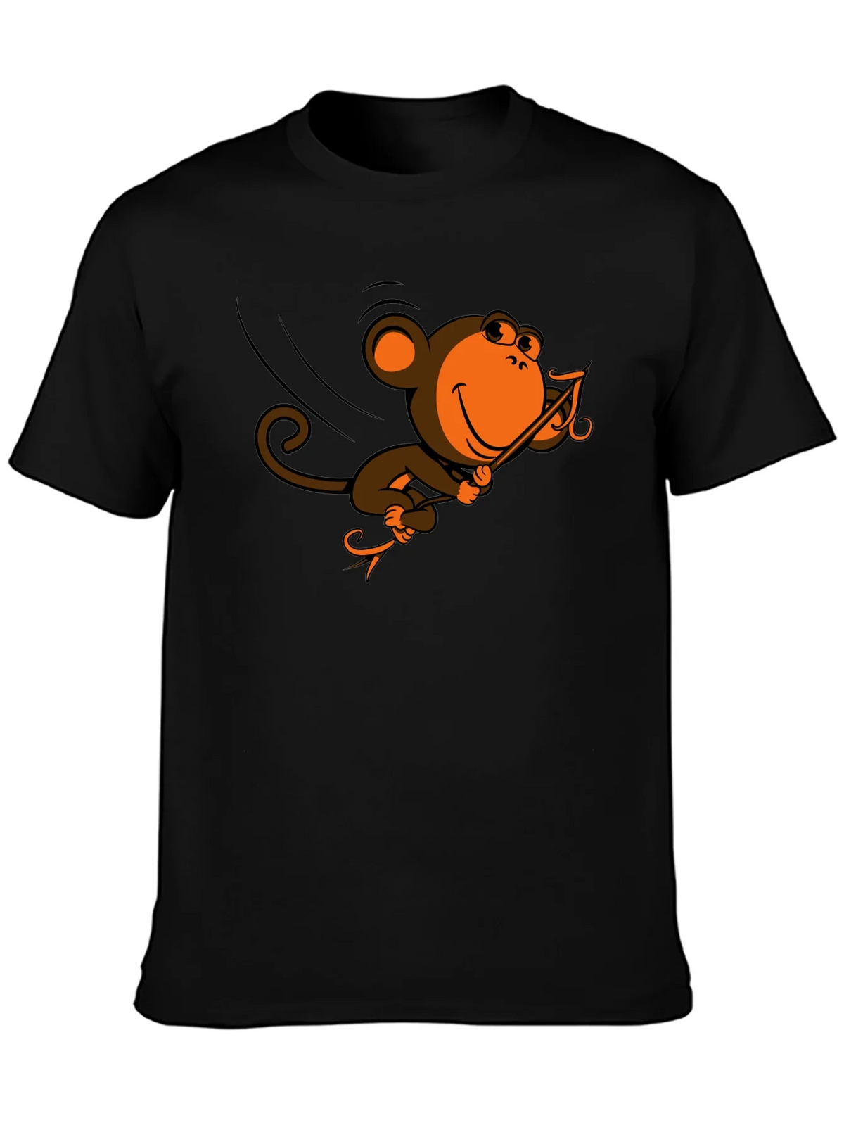 Monkey Swinging T-Shirt - Fun Cartoon Design product image 3
