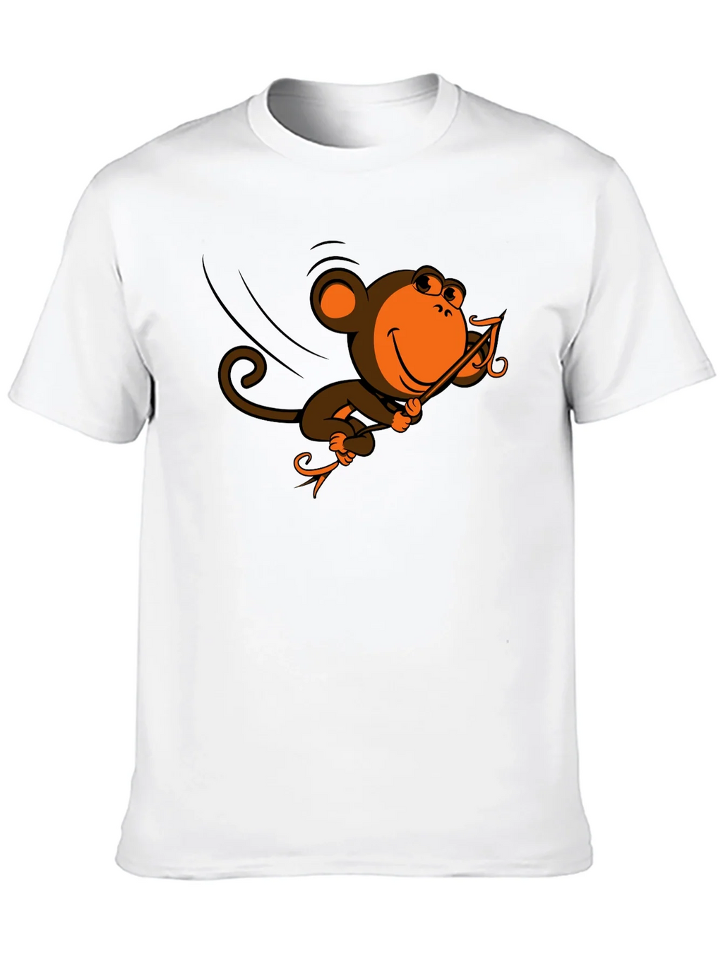 Monkey Swinging T-Shirt - Fun Cartoon Design product image 9