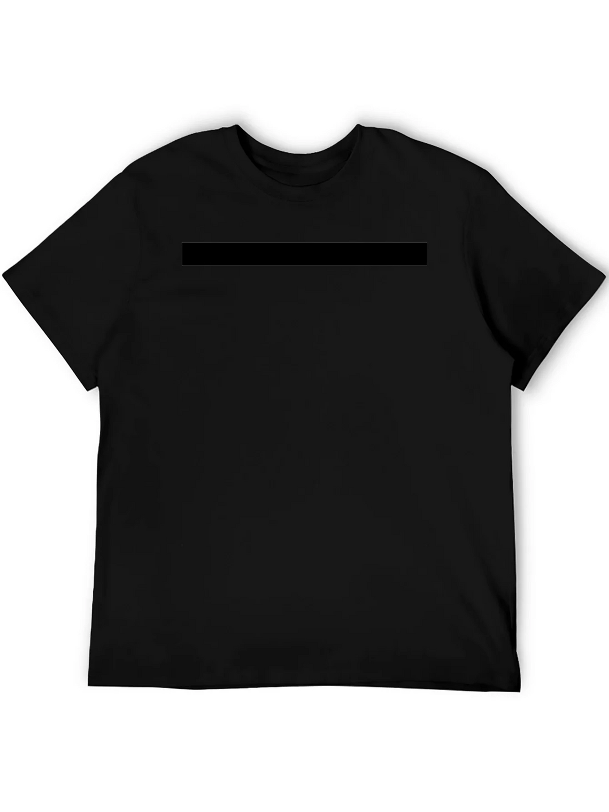 Mens Solid Black Crew Neck T-Shirt product image 5