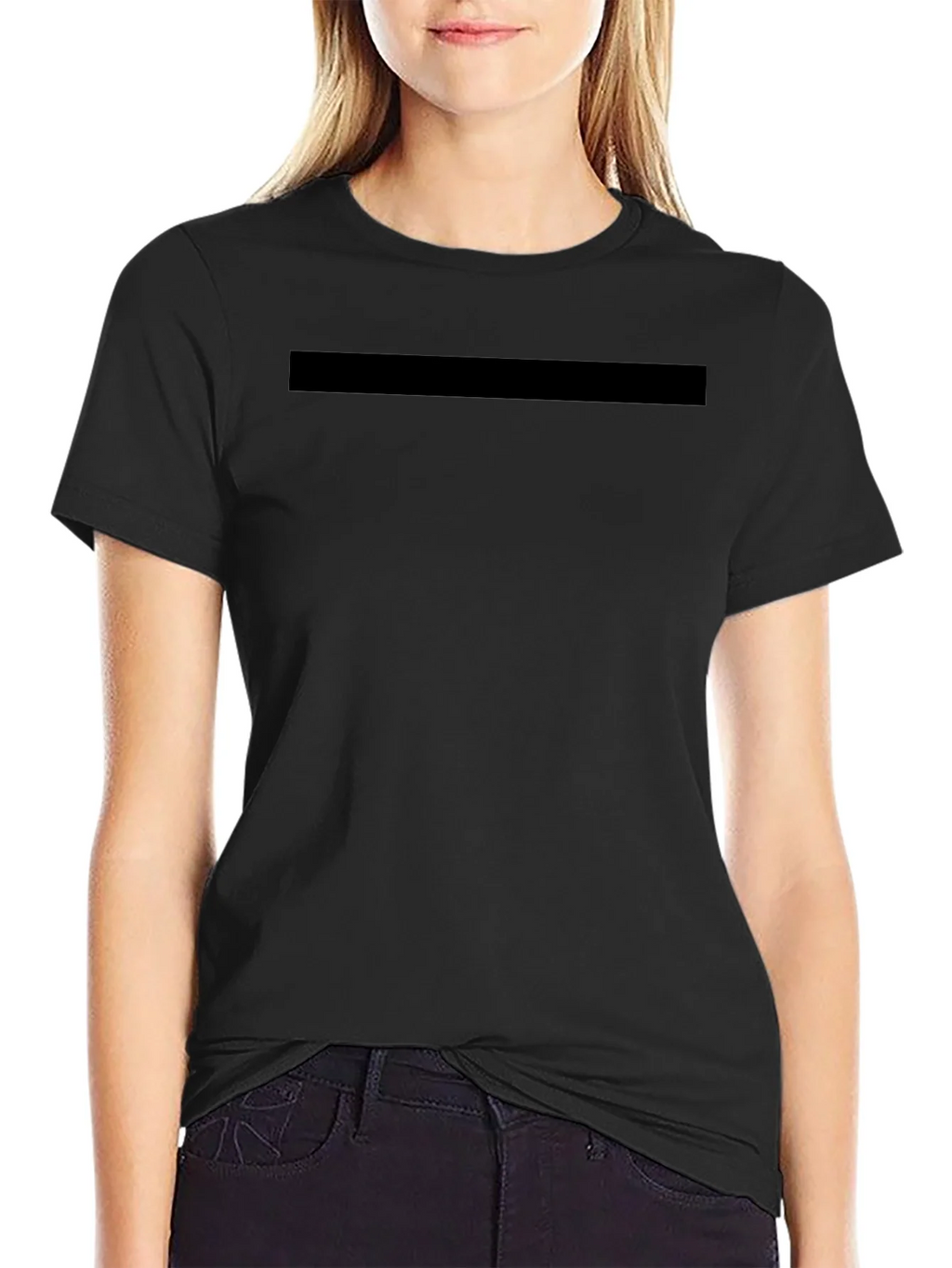 Mens Solid Black Crew Neck T-Shirt product image 2