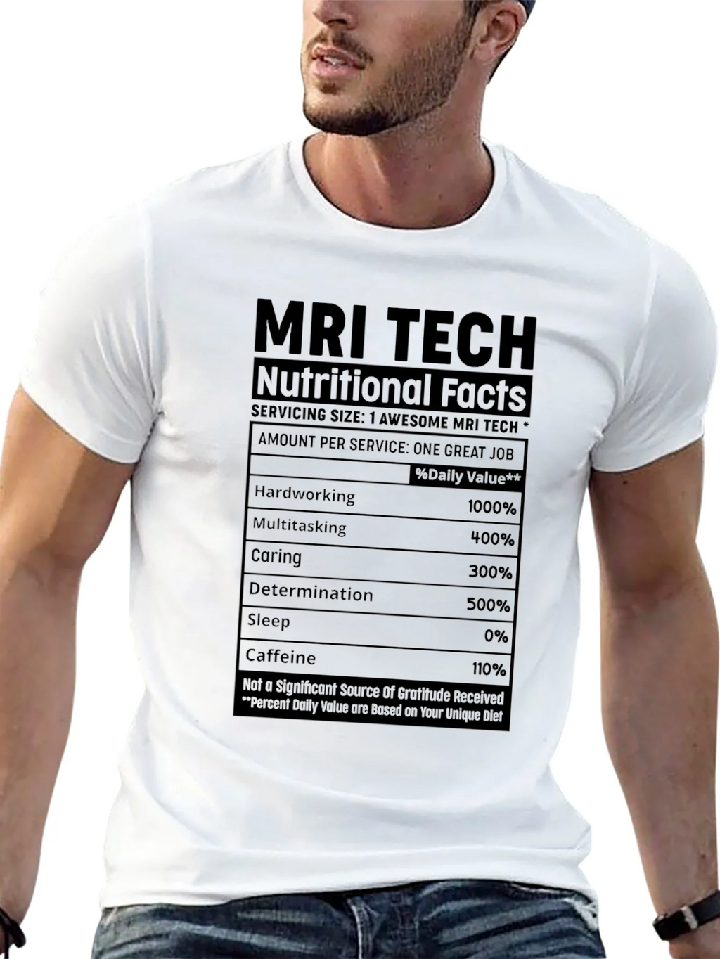 MRI Tech Nutritional Facts Black T-Shirt product image 12