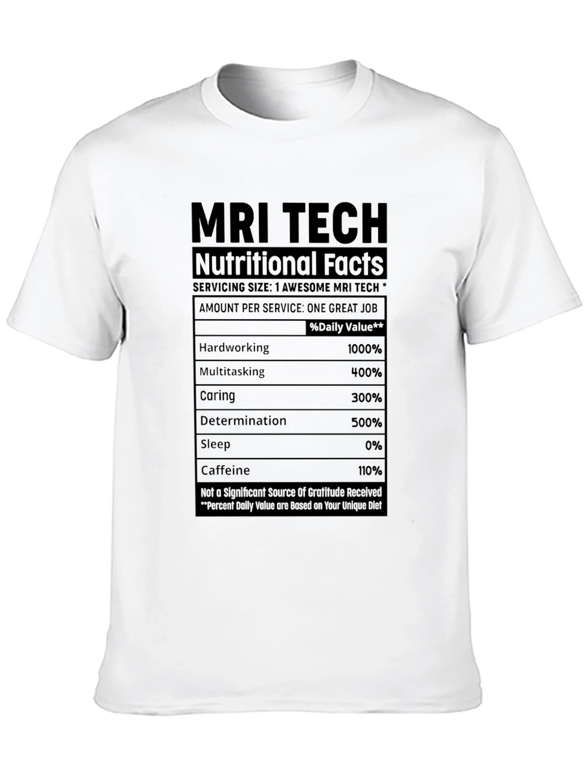MRI Tech Nutritional Facts Black T-Shirt product image 9