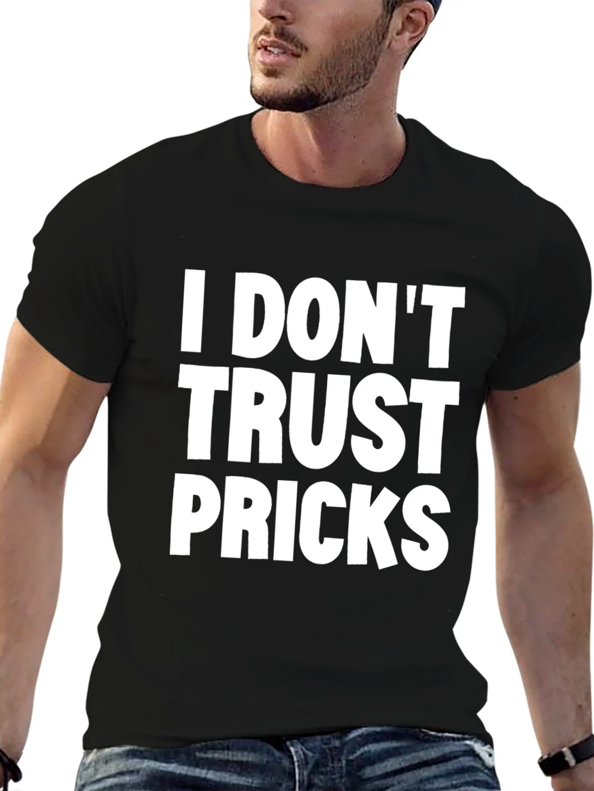 I Dont Trust Pricks Graphic Tee - Black product image 6