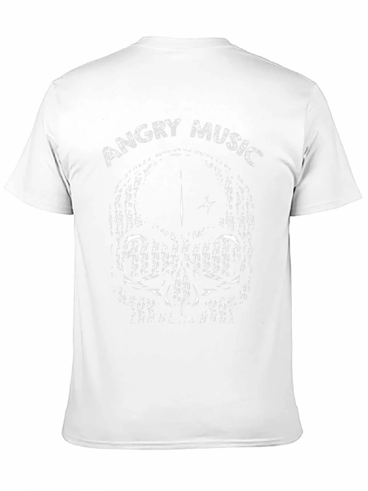 Angry Music Skull Graphic T-Shirt product image 10