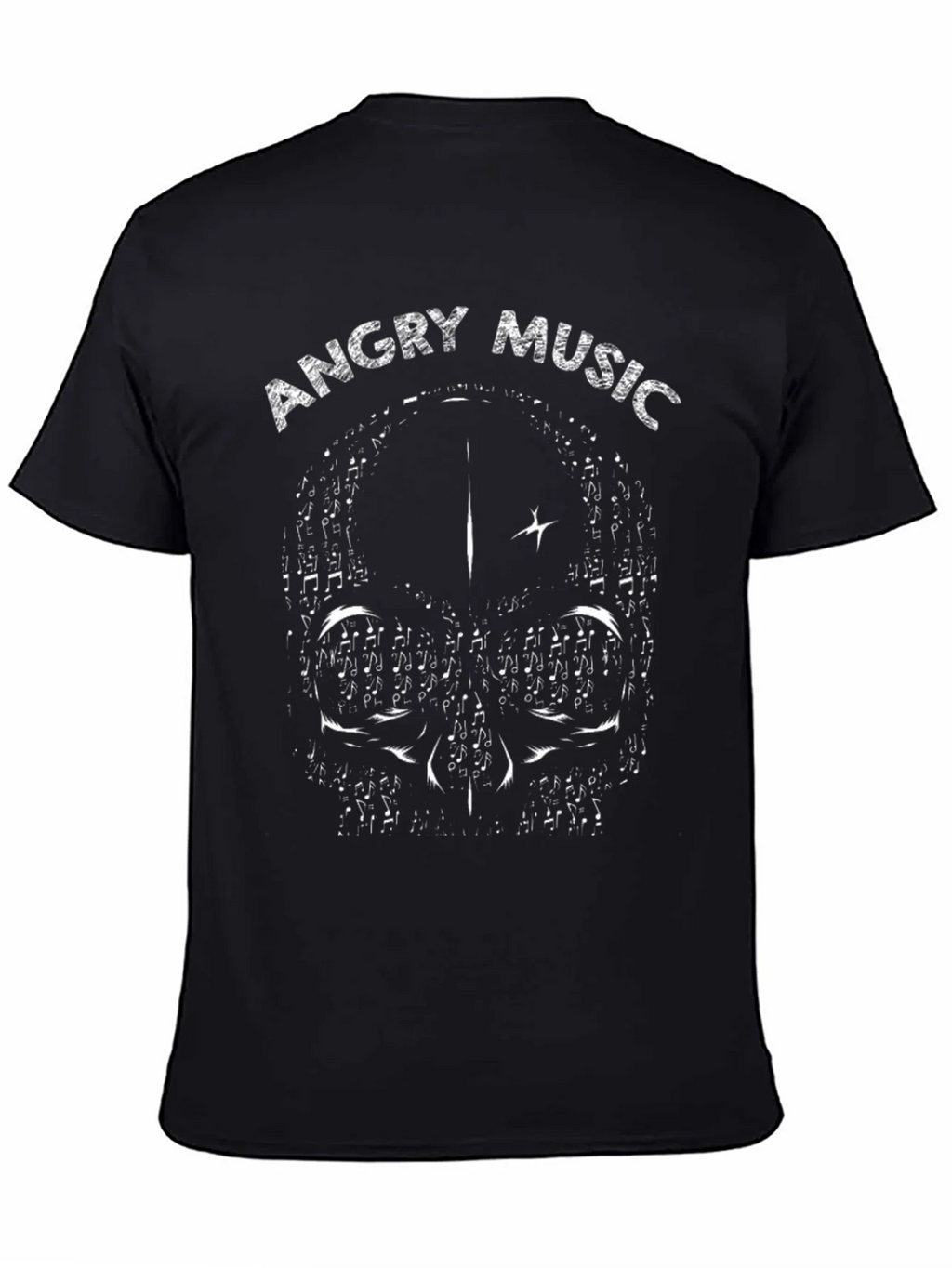 Angry Music Skull Graphic T-Shirt product image 4