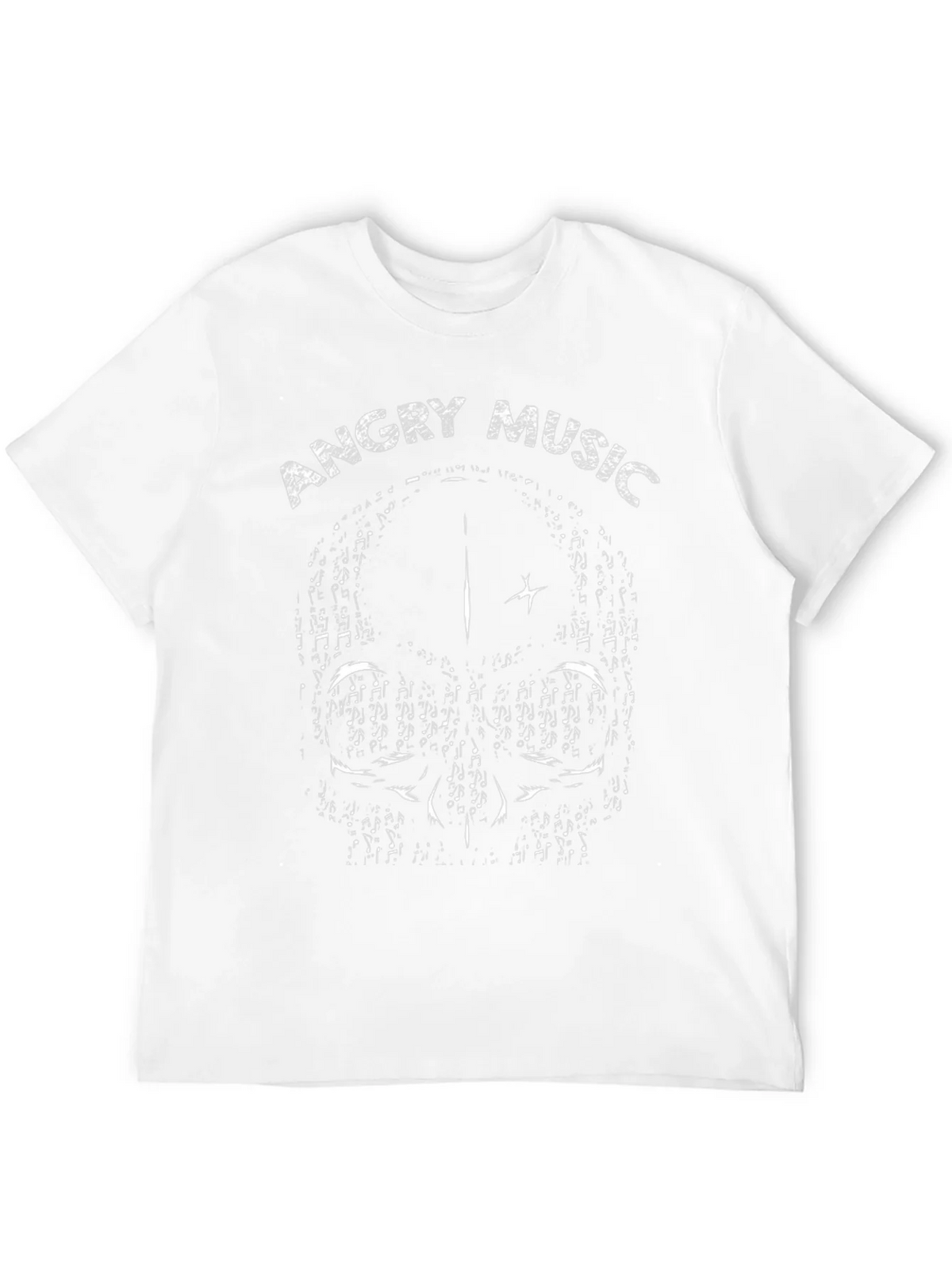 Angry Music Skull Graphic T-Shirt product image 11