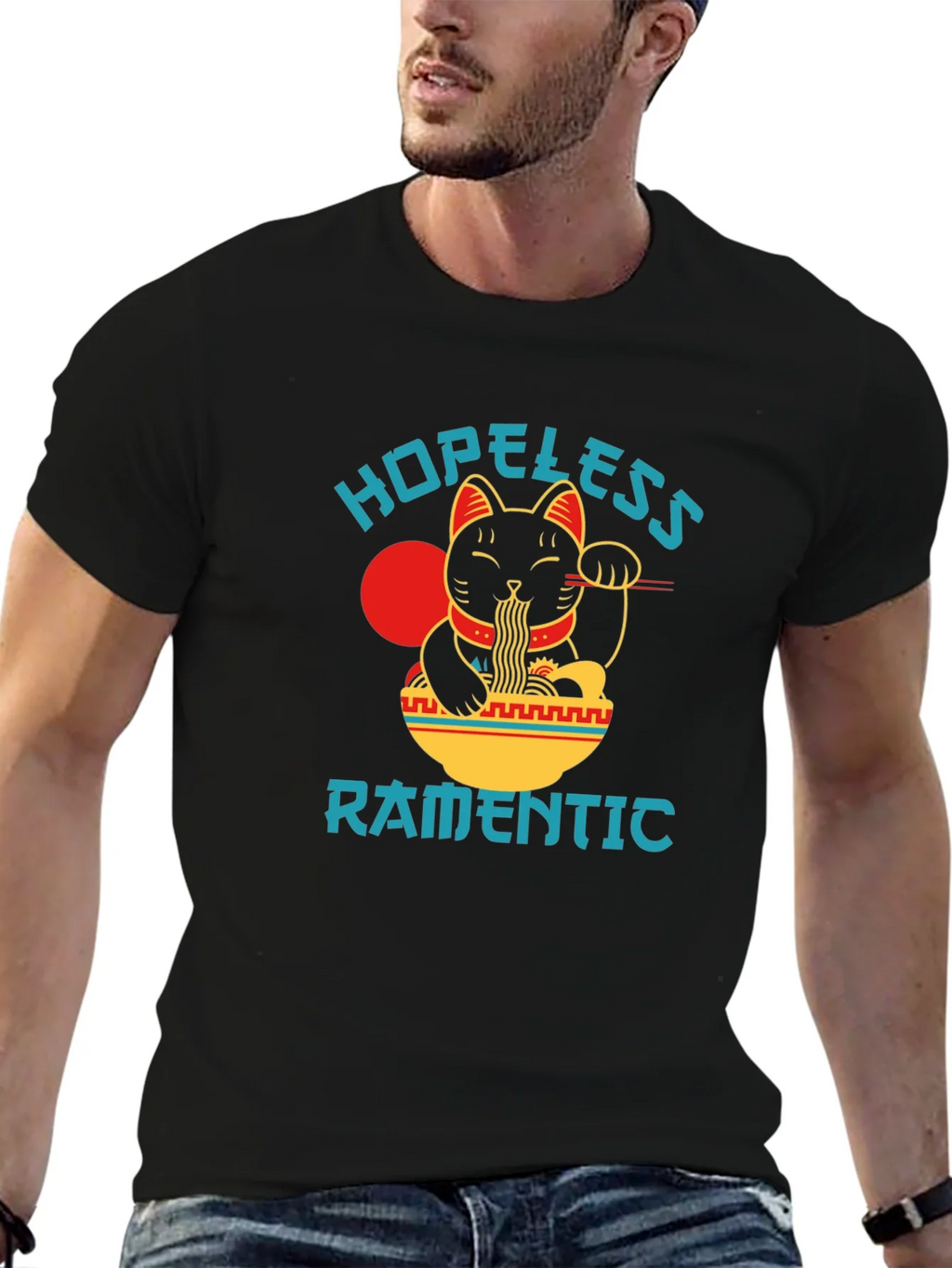 Hopeless Ramantic T-Shirt - Lucky Cat Ramen product image 6