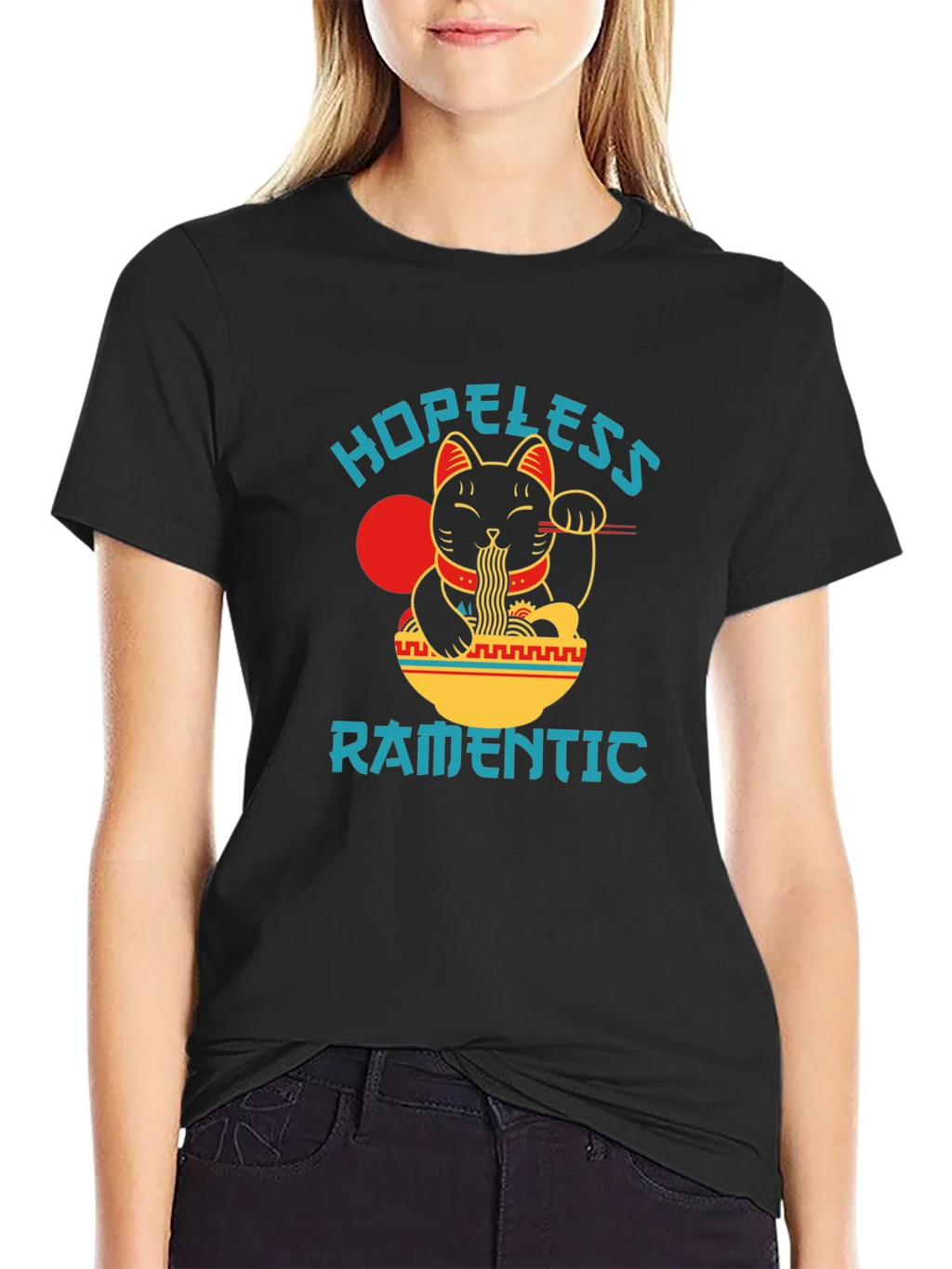 Hopeless Ramantic T-Shirt - Lucky Cat Ramen product image 2