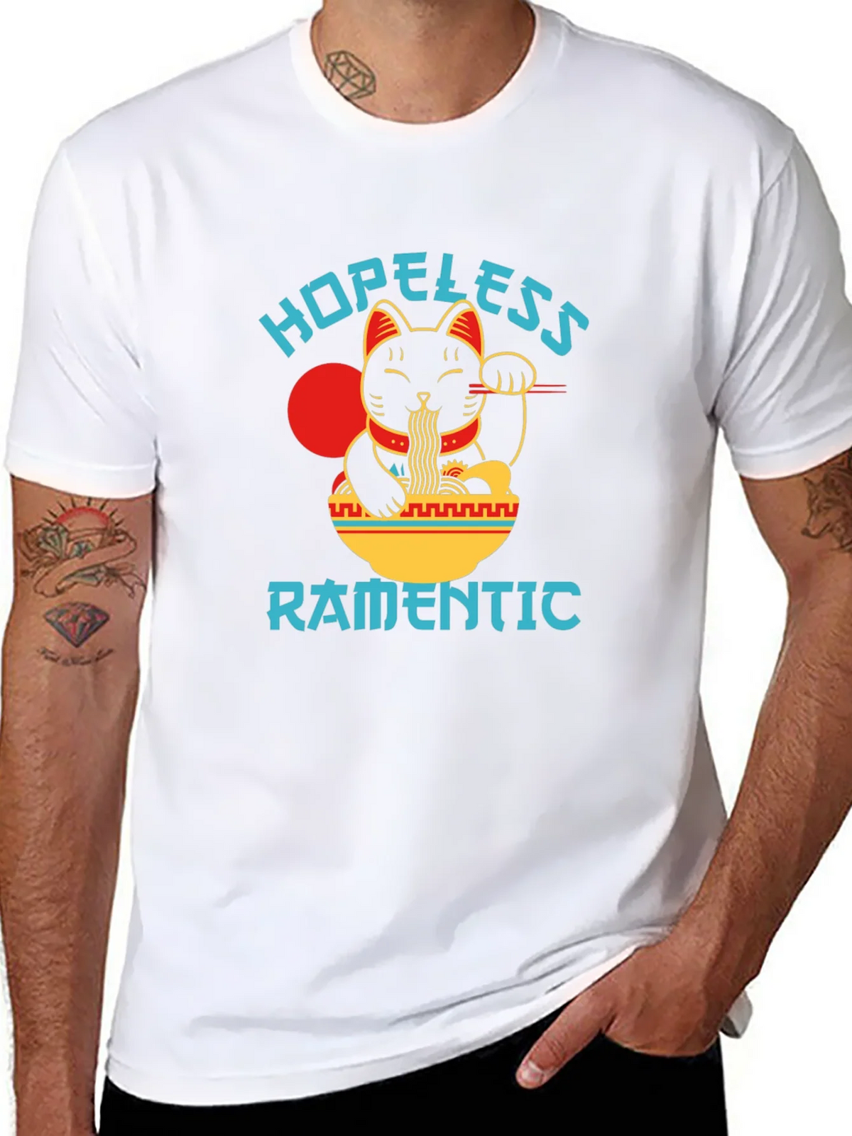 Hopeless Ramantic T-Shirt - Lucky Cat Ramen product image 7