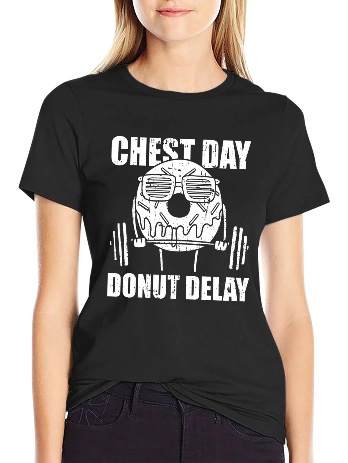 Chest Day Donut Delay Graphic T-Shirt product image 2