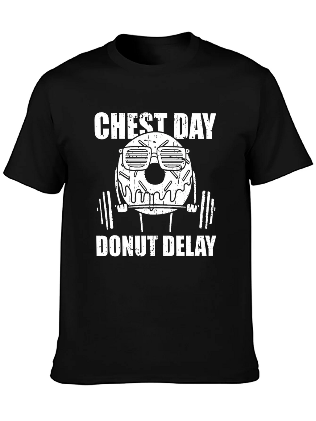 Chest Day Donut Delay Graphic T-Shirt product image 3