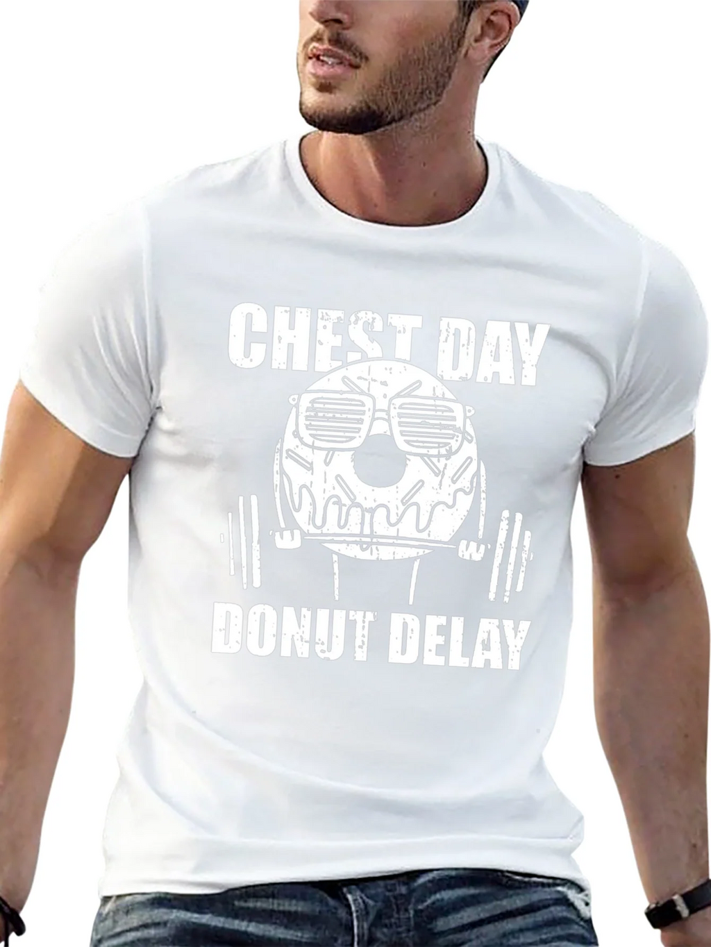 Chest Day Donut Delay Graphic T-Shirt product image 12