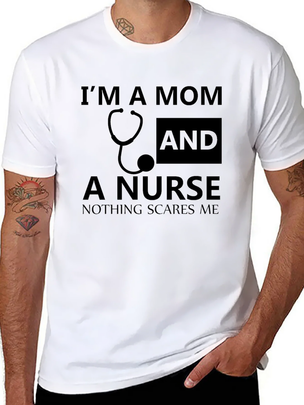 Im a Mom and a Nurse Graphic Tee product image 7