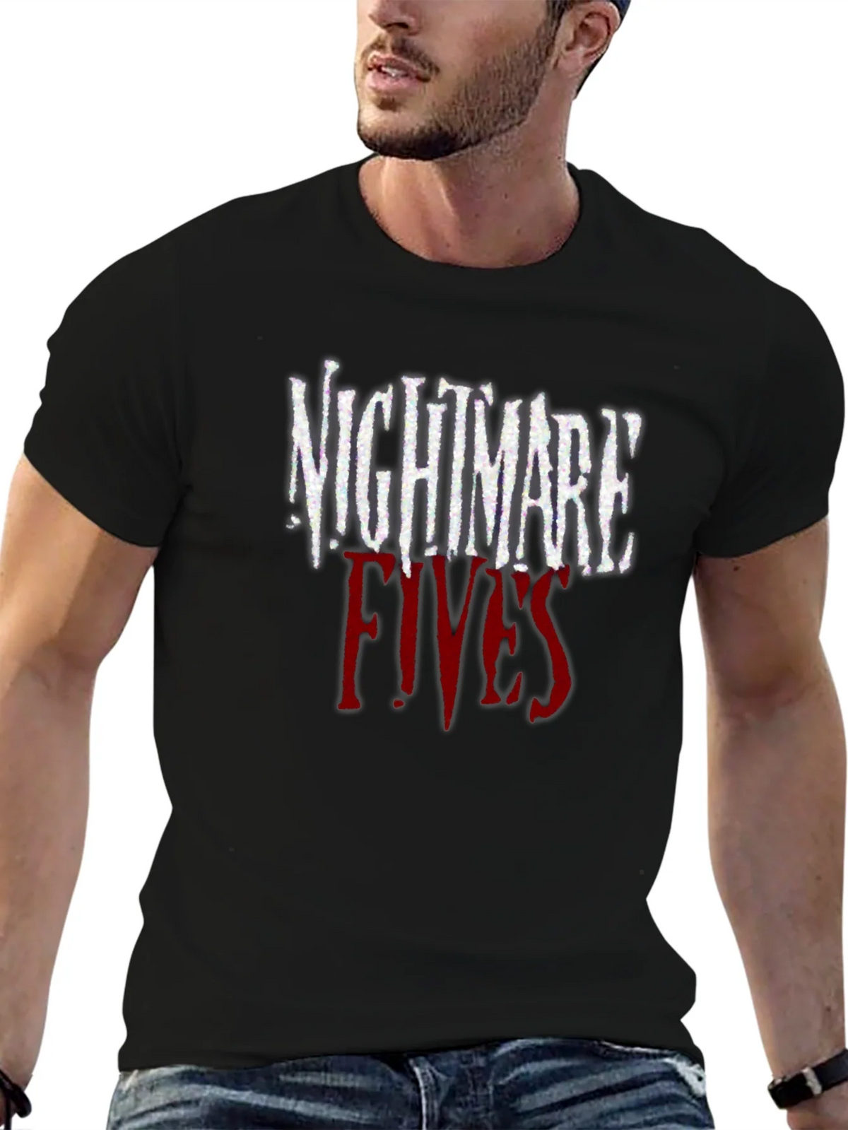 Nightmare Fives Graphic Tee - Dark Horror Style product image 6