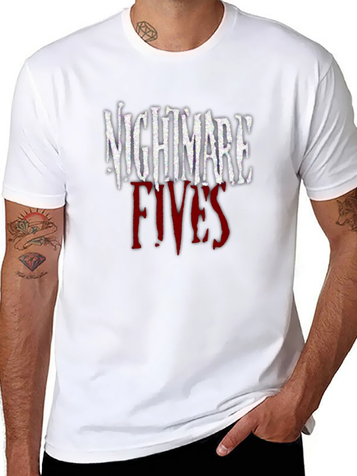 Nightmare Fives Graphic Tee - Dark Horror Style product image 7