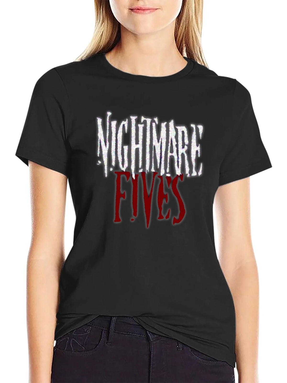 Nightmare Fives Graphic Tee - Dark Horror Style product image 2
