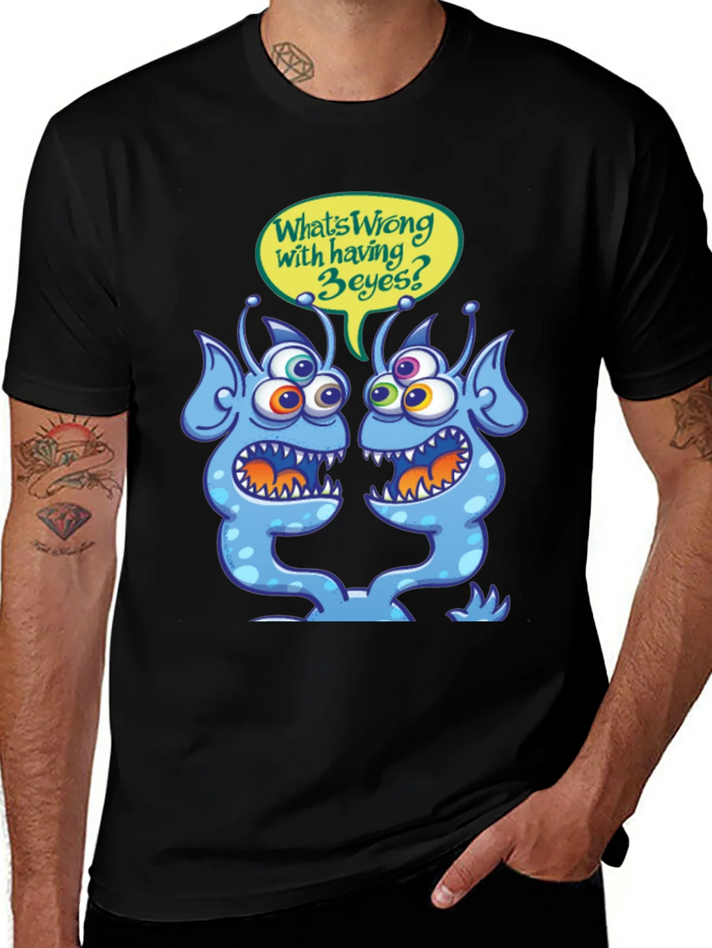 3-Eyed Alien T-Shirt - Funny Graphic Tee product image 1