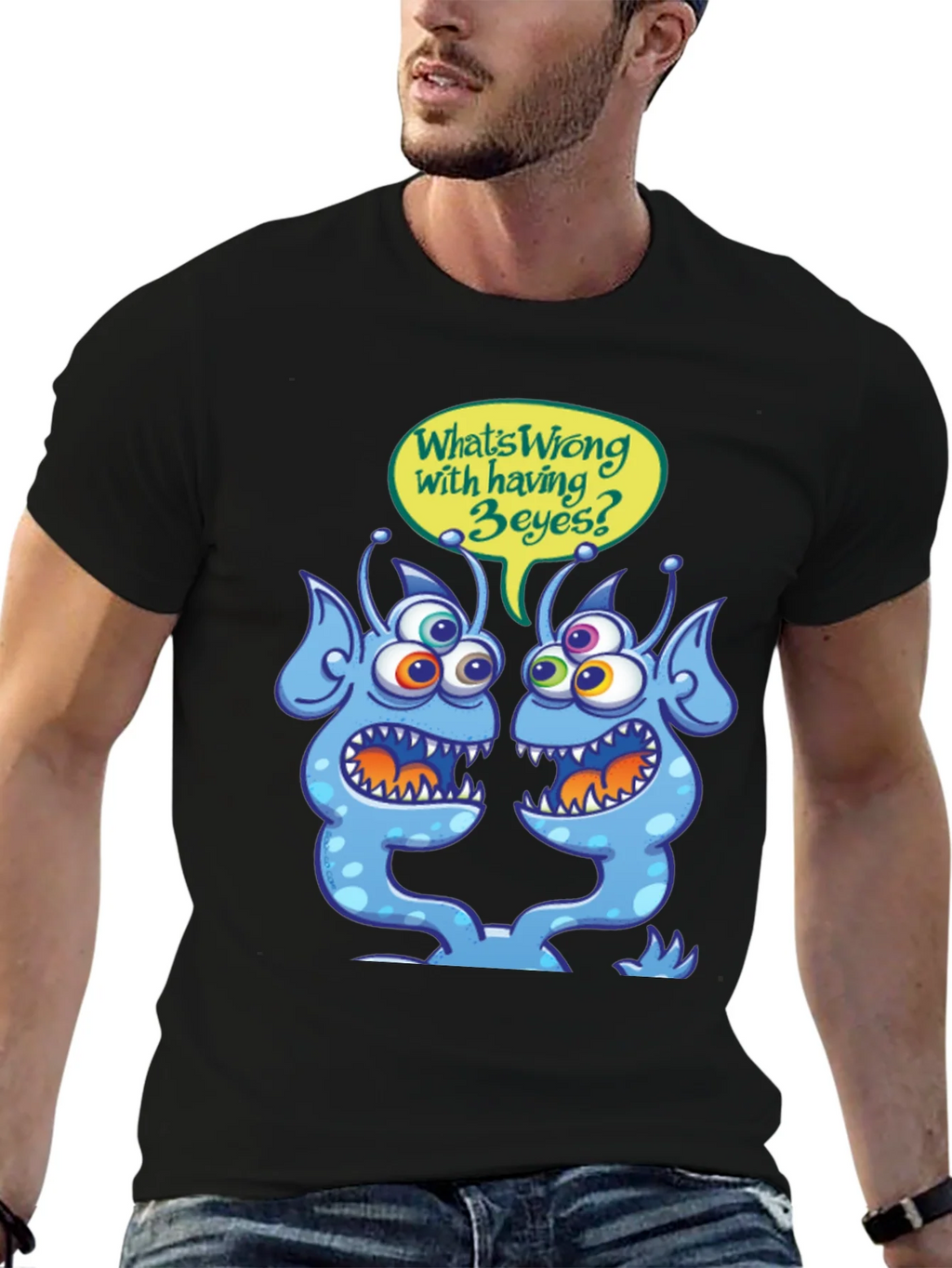 3-Eyed Alien T-Shirt - Funny Graphic Tee product image 6