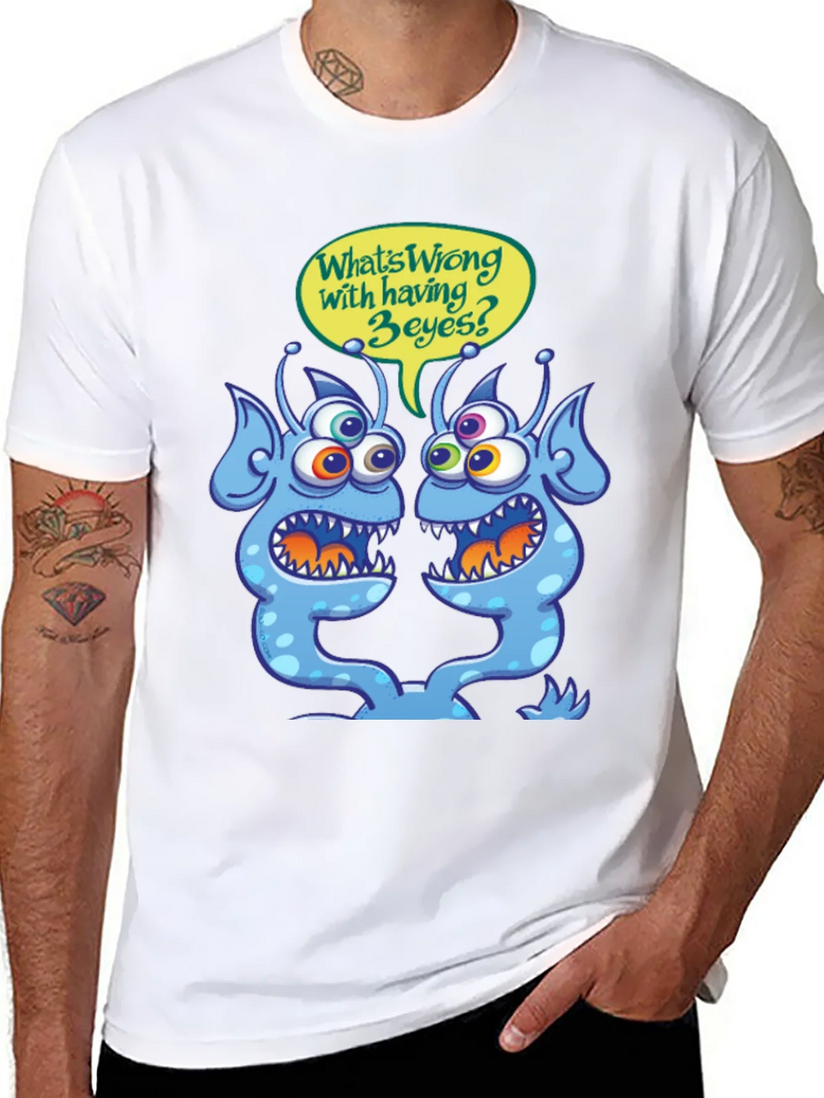 3-Eyed Alien T-Shirt - Funny Graphic Tee product image 7