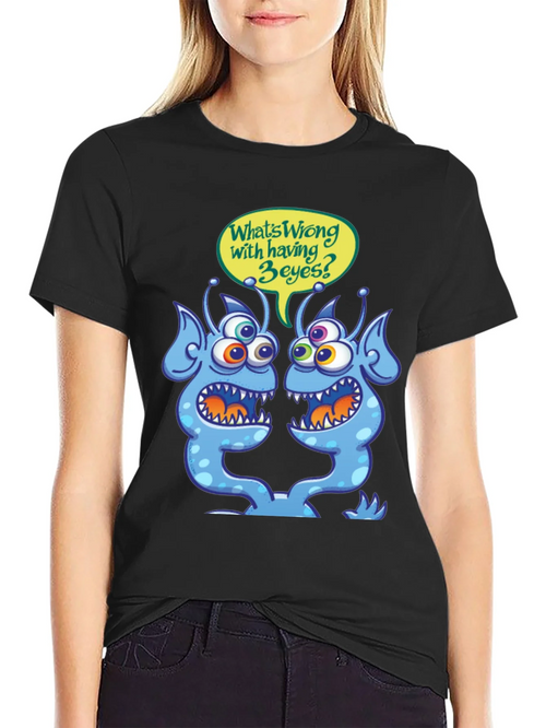 3-Eyed Alien T-Shirt - Funny Graphic Tee product image 2