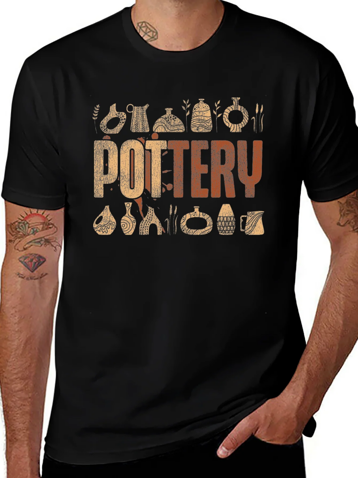 Pottery Graphic T-Shirt - Vintage Style Tee product image 1