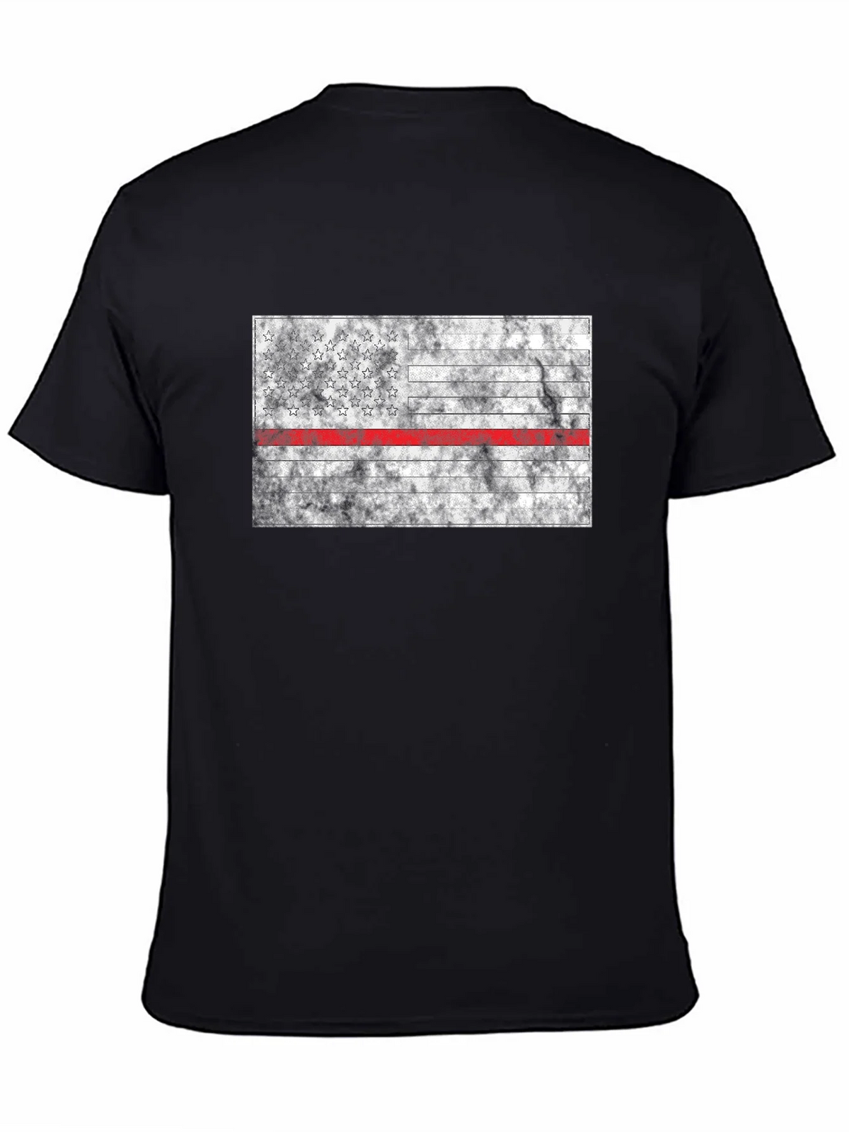 Thin Red Line Flag T-Shirt - Firefighter Support product image 4