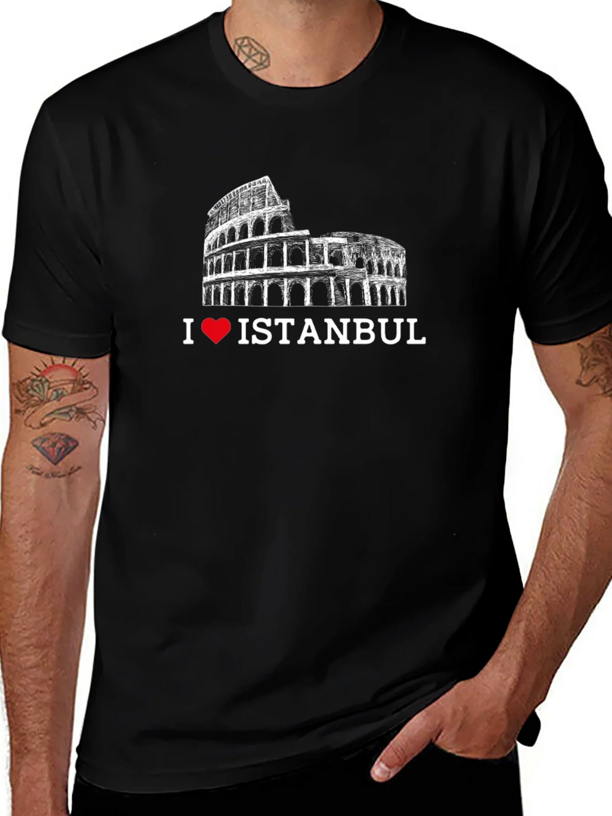 I Love Istanbul T-Shirt - Black Graphic Tee product image 1