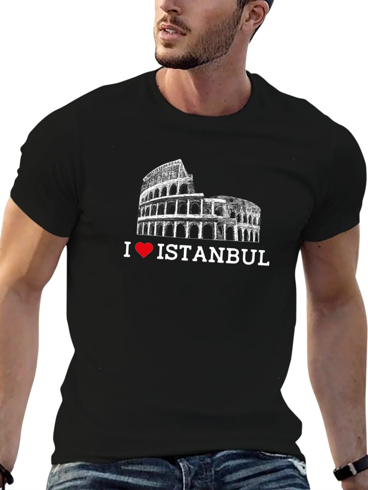 I Love Istanbul T-Shirt - Black Graphic Tee product image 6
