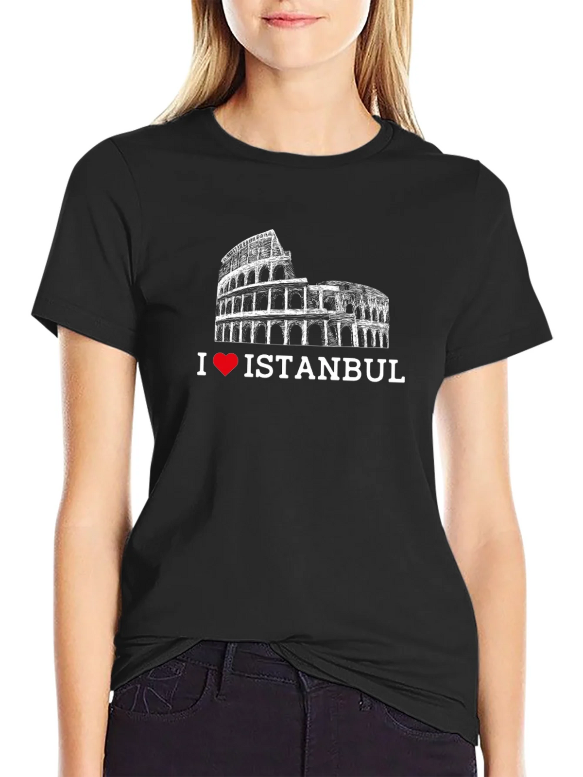 I Love Istanbul T-Shirt - Black Graphic Tee product image 2