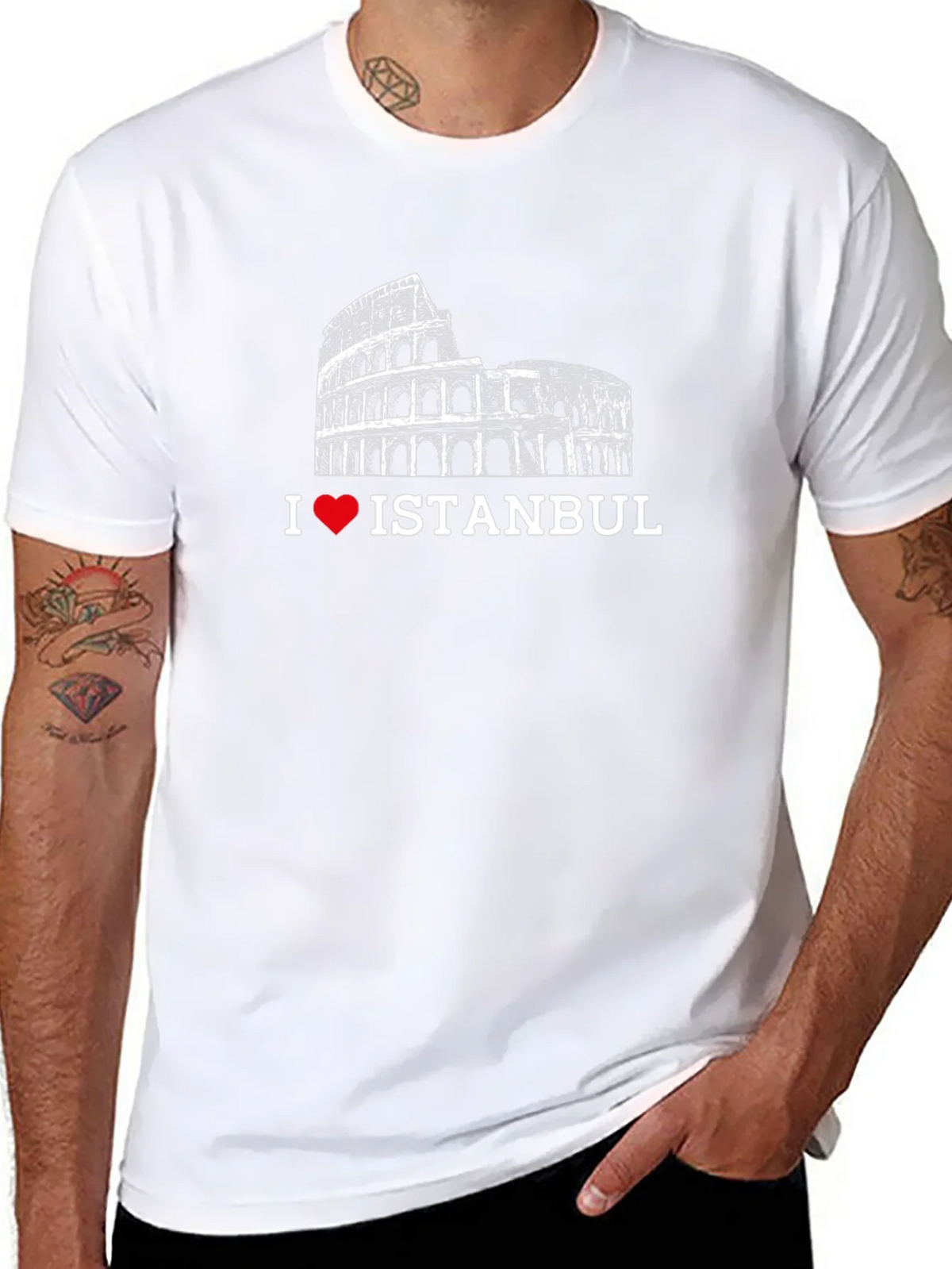 I Love Istanbul T-Shirt - Black Graphic Tee product image 7