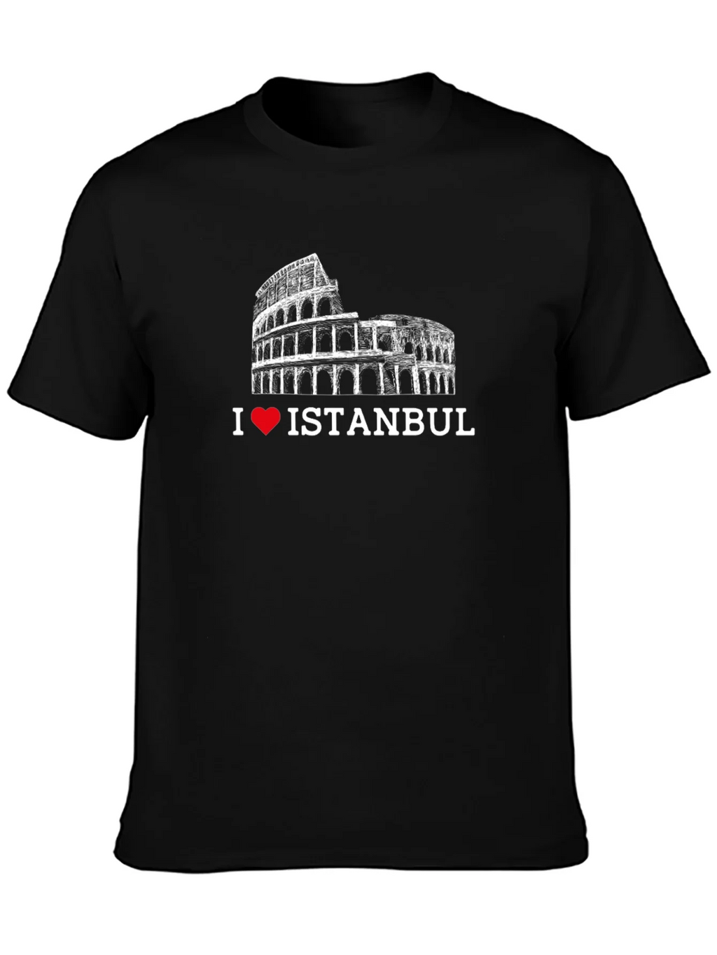 I Love Istanbul T-Shirt - Black Graphic Tee product image 3