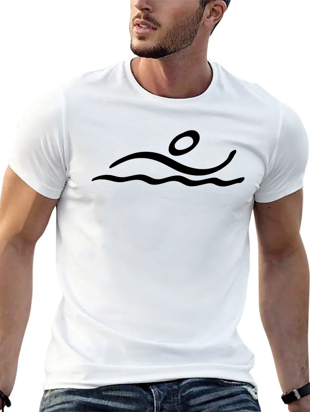 Swimmer Graphic Tee - Black product image 12