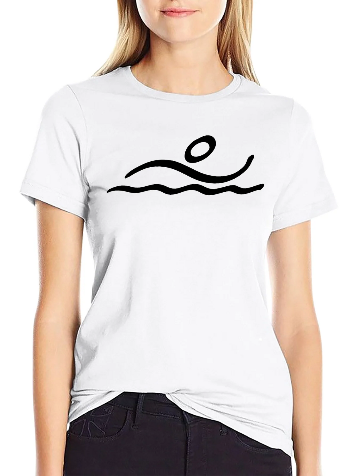Swimmer Graphic Tee - Black product image 8