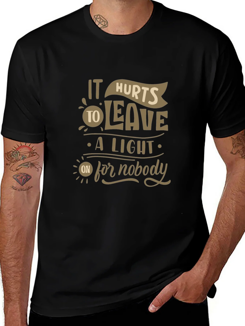 It Hurts To Leave A Light On For Nobody Graphic Tee product image 1