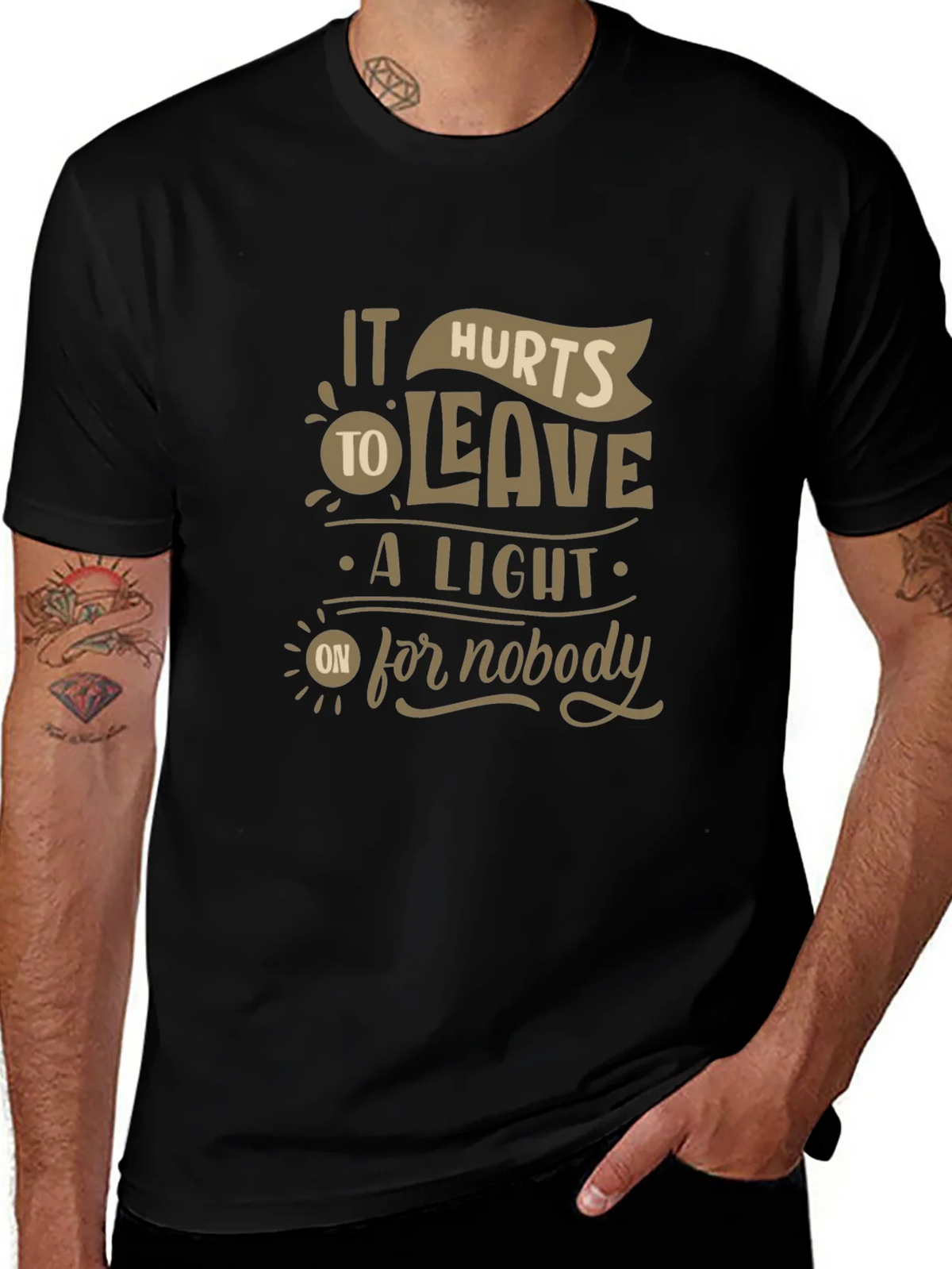 It Hurts To Leave A Light On For Nobody Graphic Tee product image 1