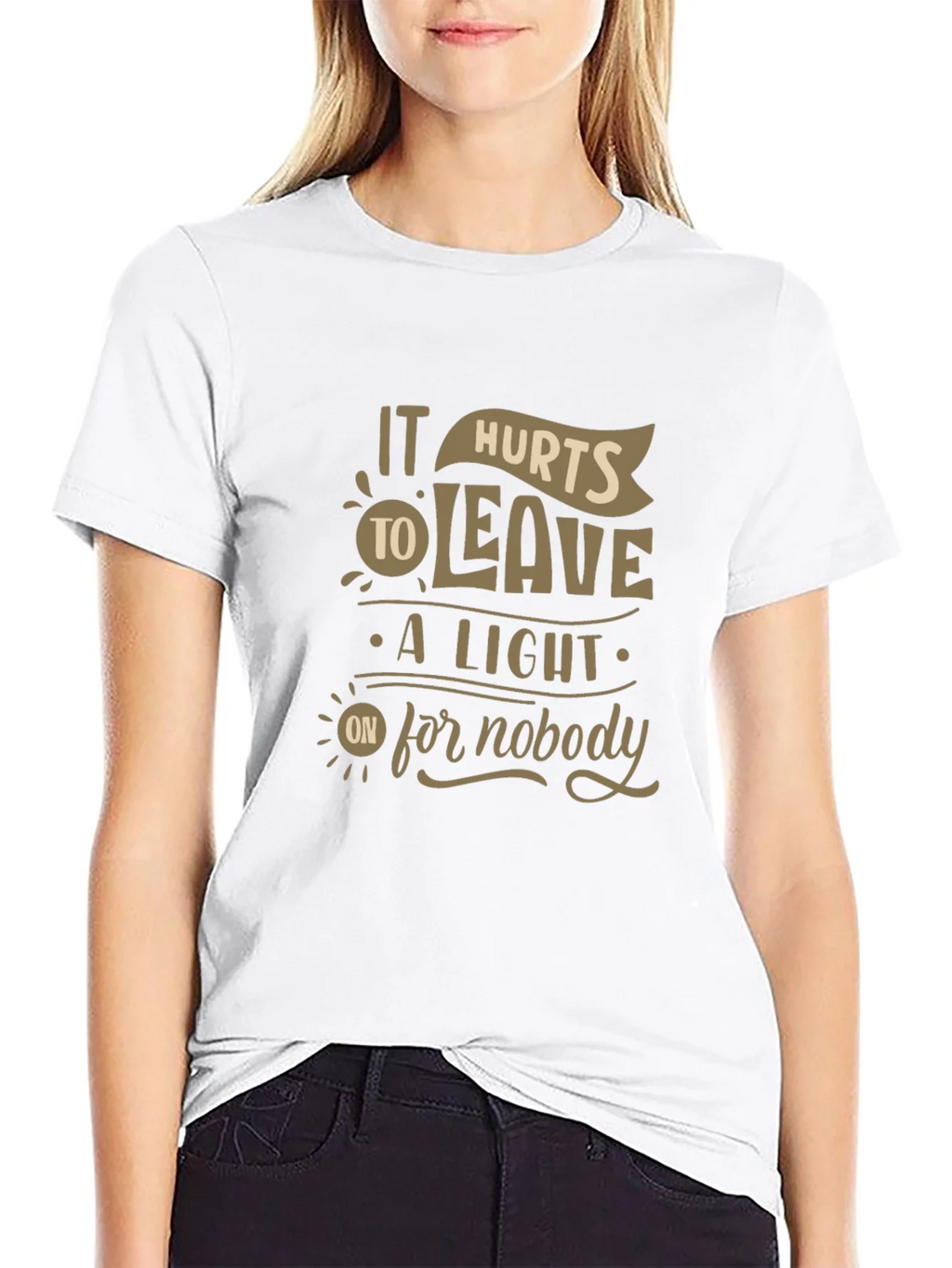 It Hurts To Leave A Light On For Nobody Graphic Tee product image 8