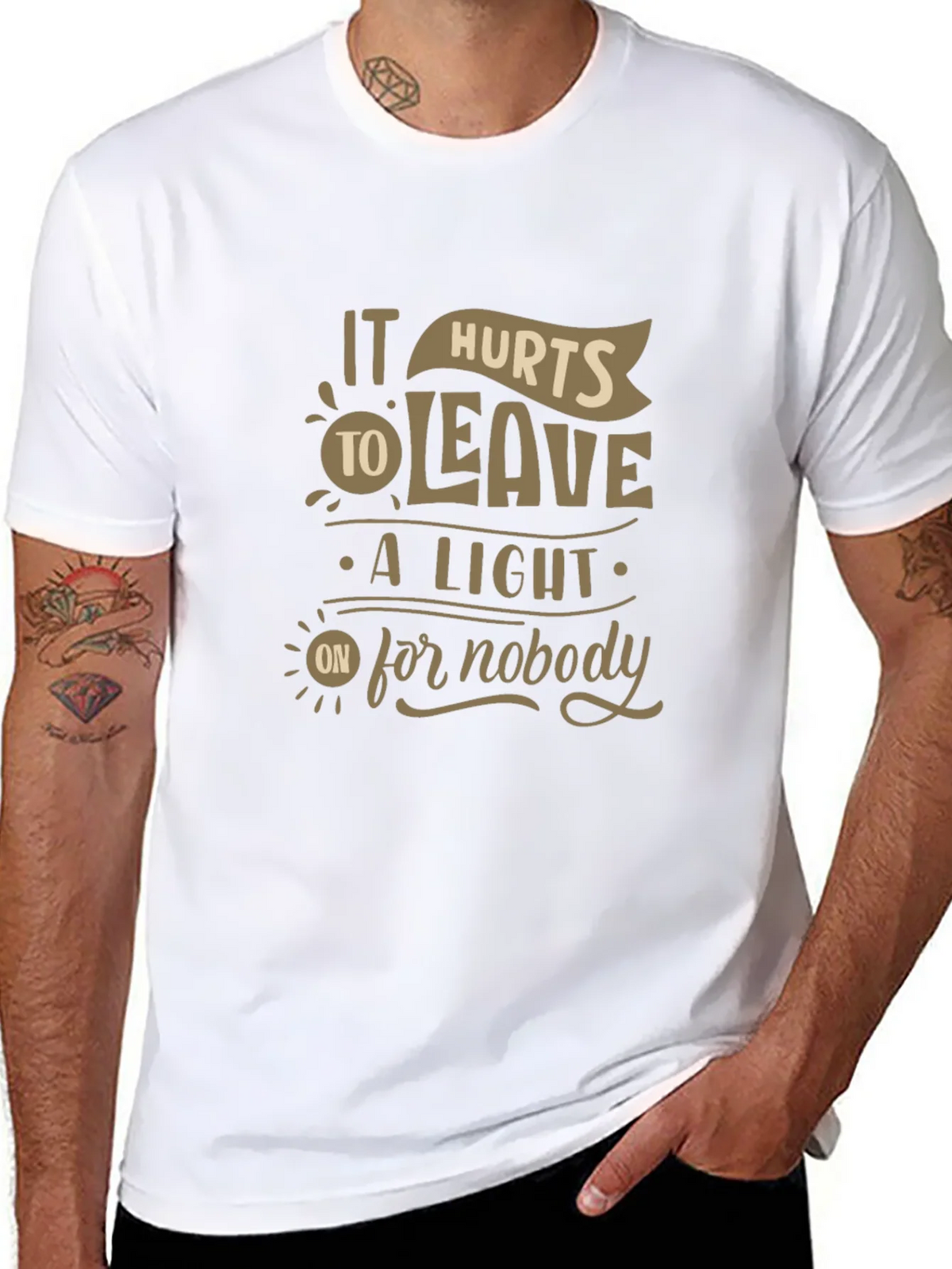 It Hurts To Leave A Light On For Nobody Graphic Tee product image 7