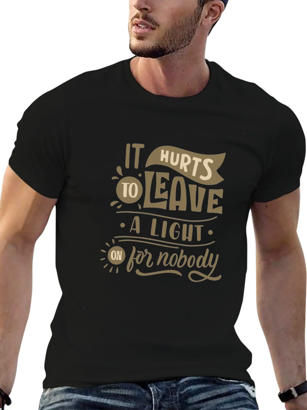 It Hurts To Leave A Light On For Nobody Graphic Tee product image 6