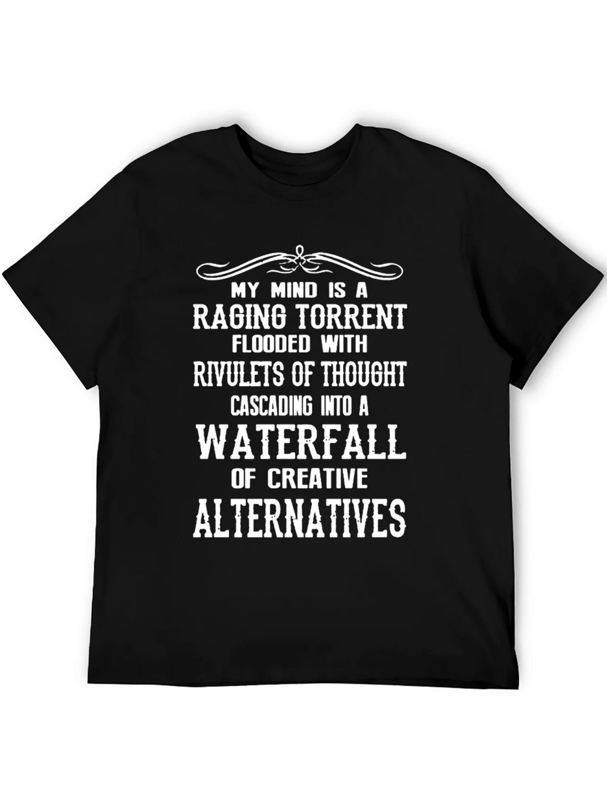 Creative Mind T-Shirt - Raging Torrent Waterfall Design product image 5