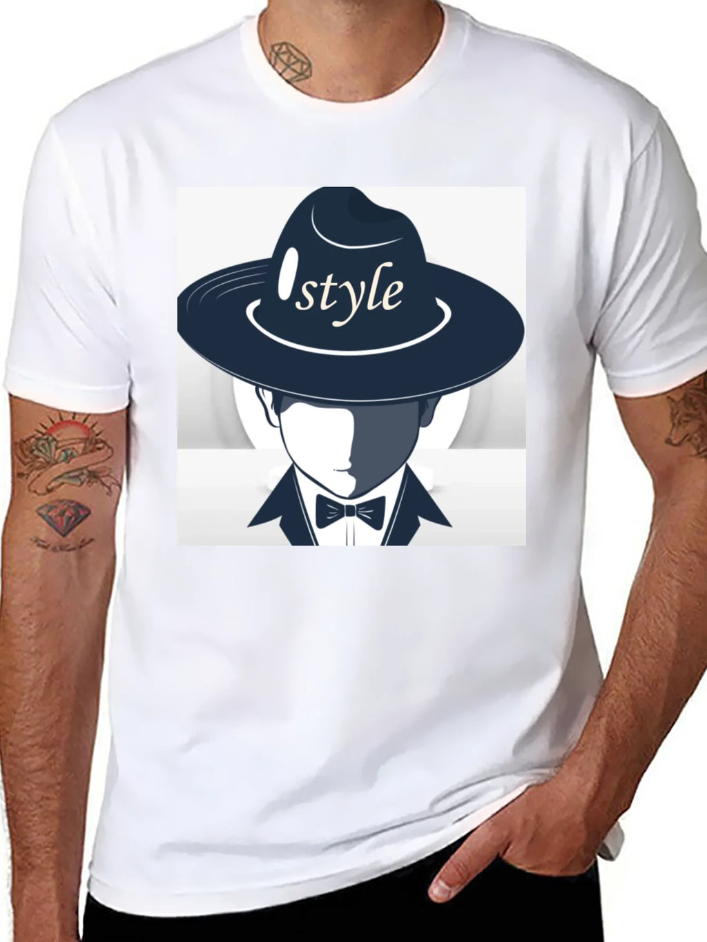 Stylish Style Graphic Print Black T-Shirt product image 7