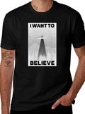 I Want to Believe UFO Graphic T-Shirt product image 1