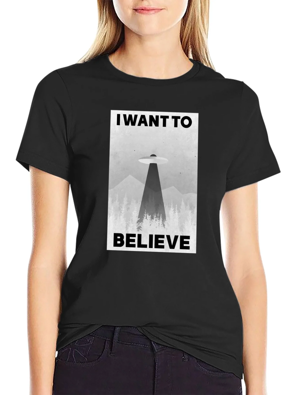I Want to Believe UFO Graphic T-Shirt product image 2