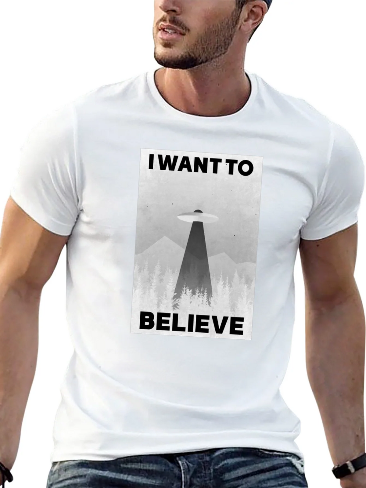 I Want to Believe UFO Graphic T-Shirt product image 12