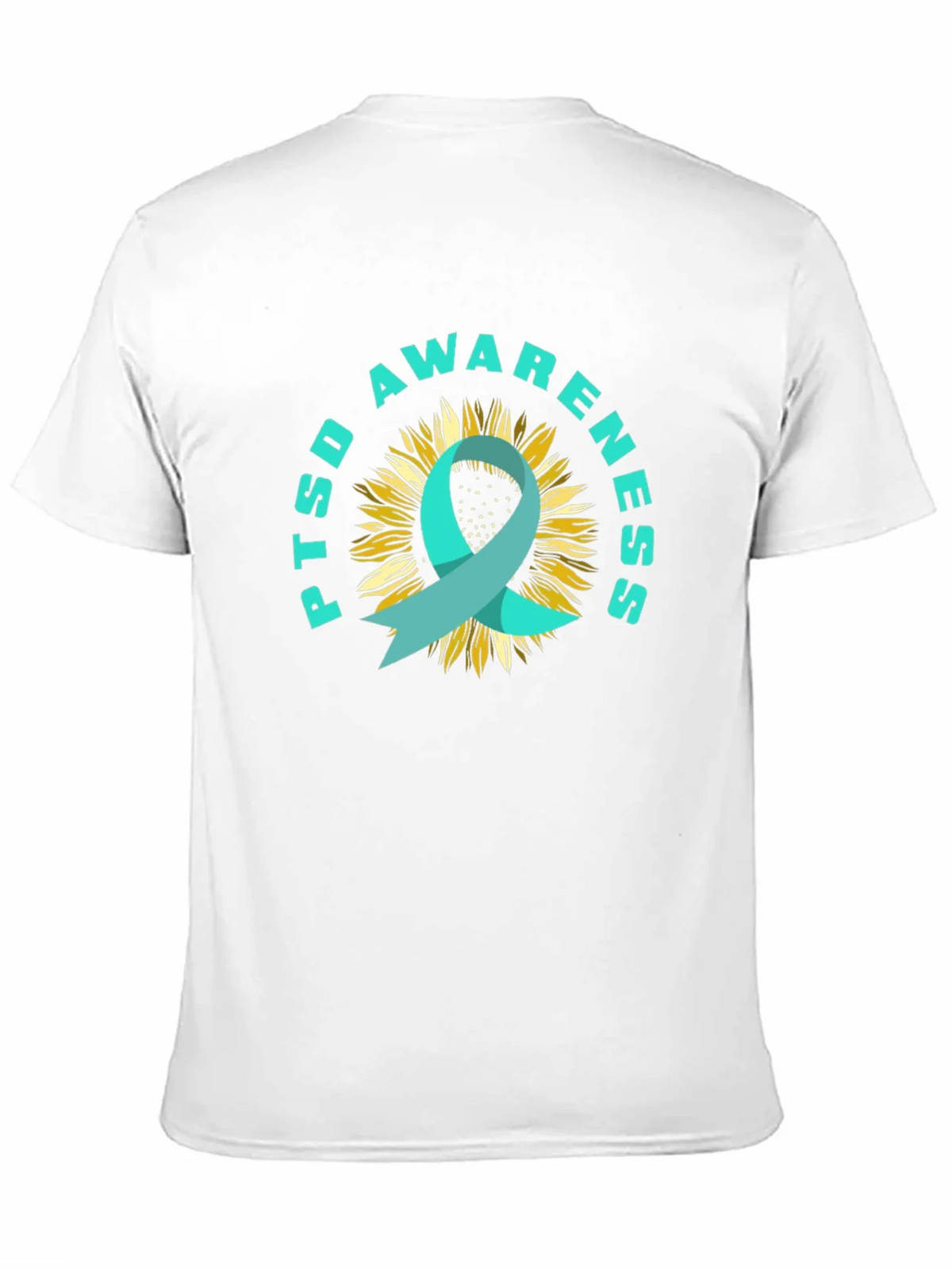 PTSD Awareness Sunflower Ribbon T-Shirt product image 10
