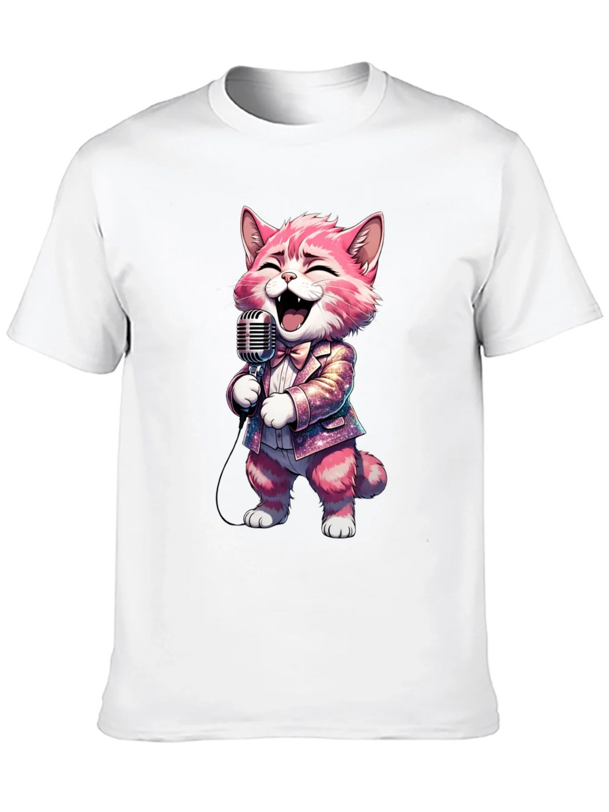 Singing Cat T-Shirt - Black Cotton Blend product image 9
