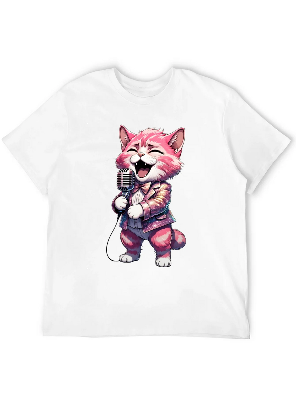 Singing Cat T-Shirt - Black Cotton Blend product image 11